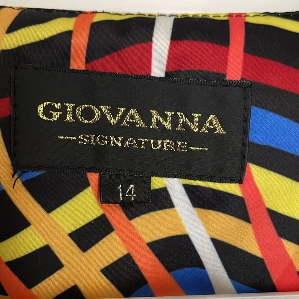 Giovanna Signature Multicolor geometric print dress